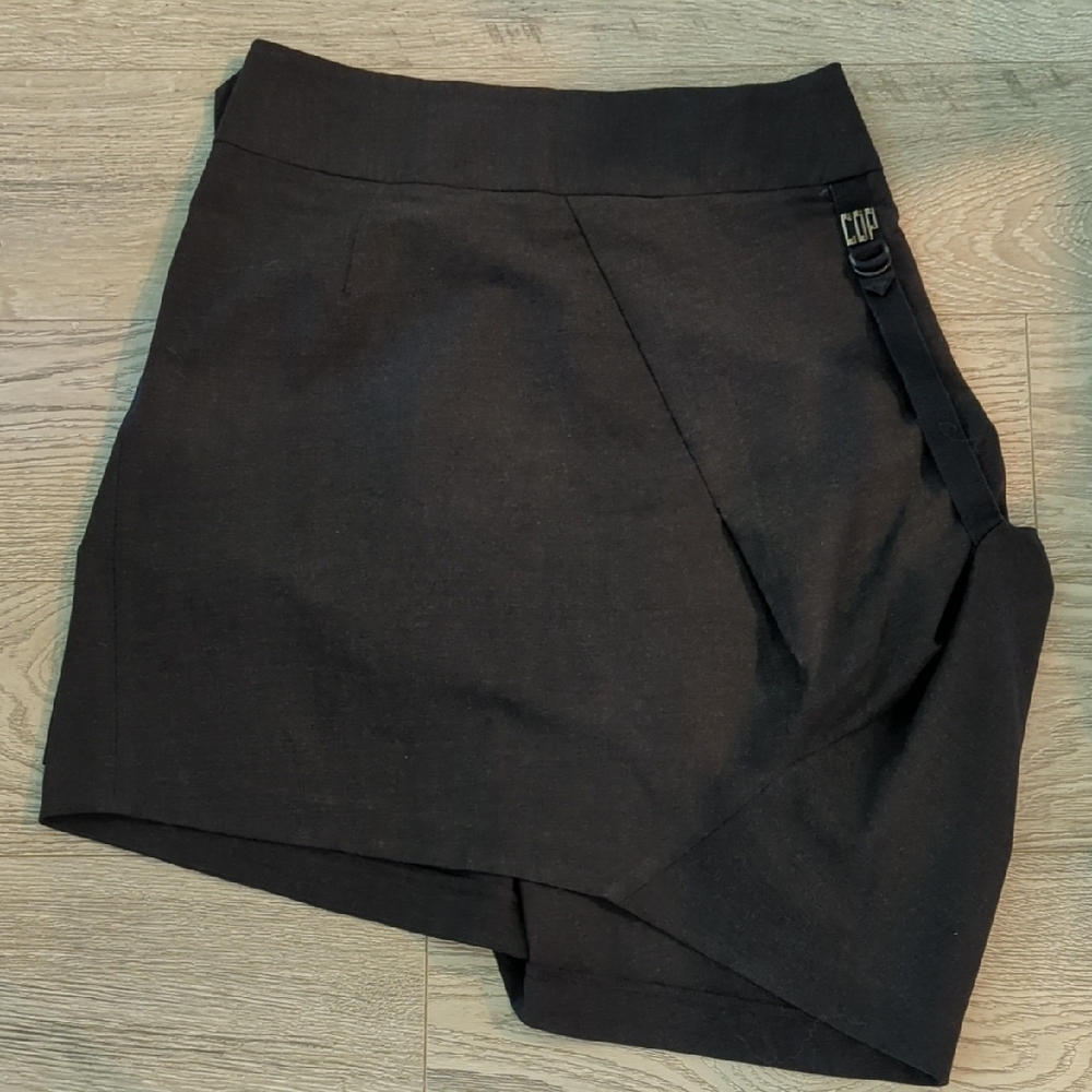 Cop.Copine Black Asymmetrical Skirt